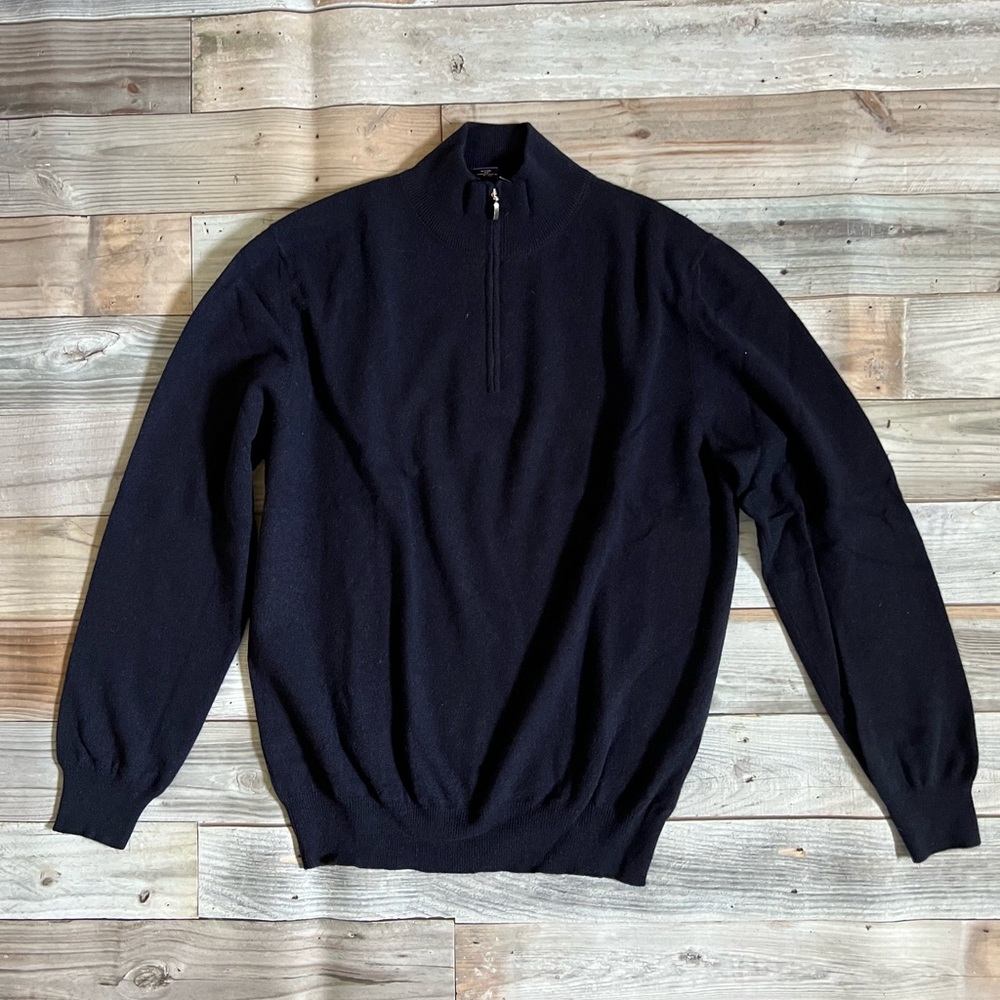 Ralph Lauren Purple Label Men 3/4 Zip Cashmere Sweater